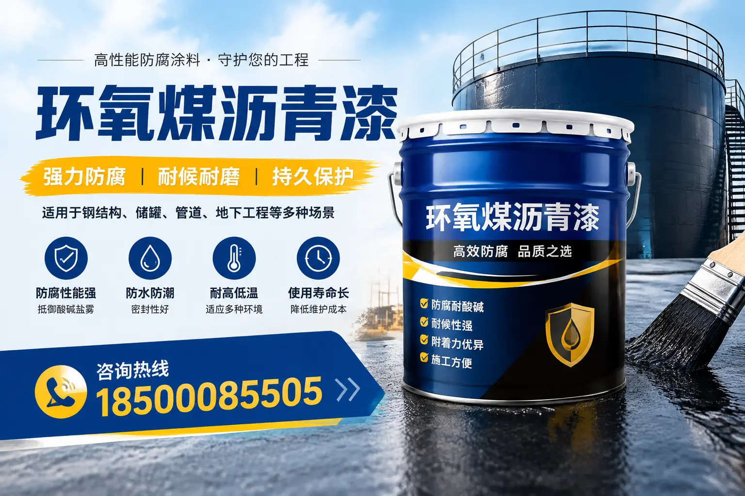 环氧煤沥青漆在工业中的应用,河池企业的选择
